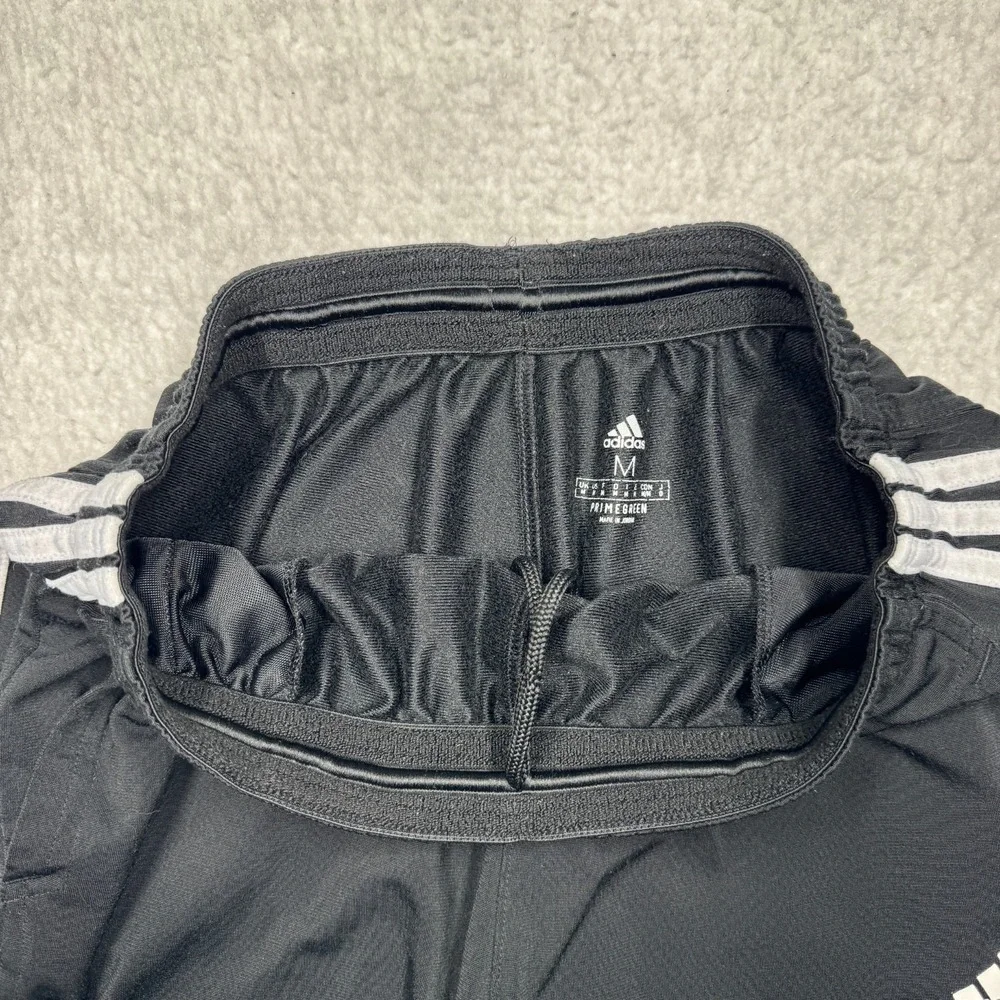 Adidas Prime Green Athletic Striped Track Pants Black Men's Size Medium